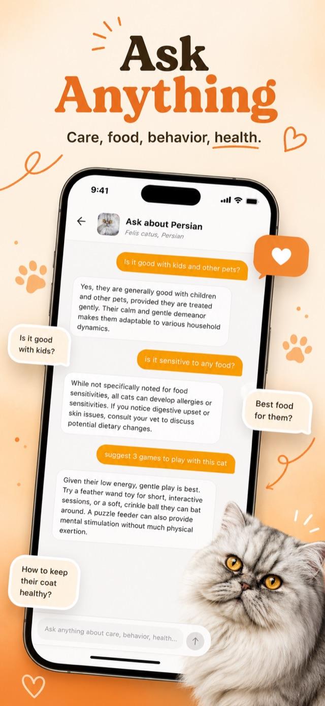 AI care guide with nutrition and grooming advice for the breed