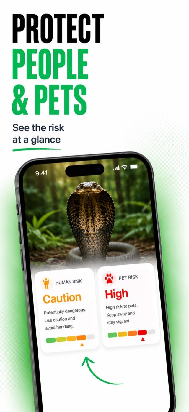 Danger rating showing venomous status