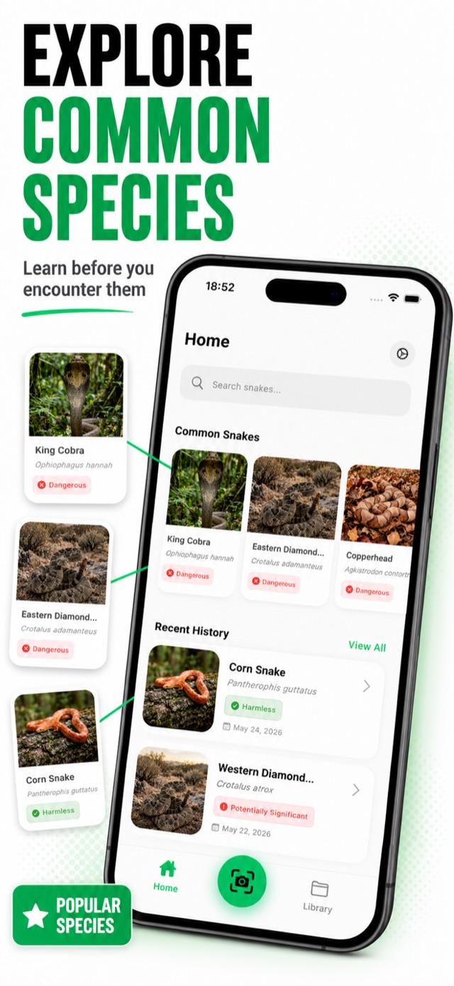 Identification history with saved snakes